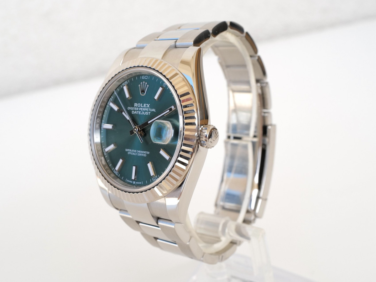 Швейцарський годинник Rolex Datejust 41 Mint Green Dial Oyster