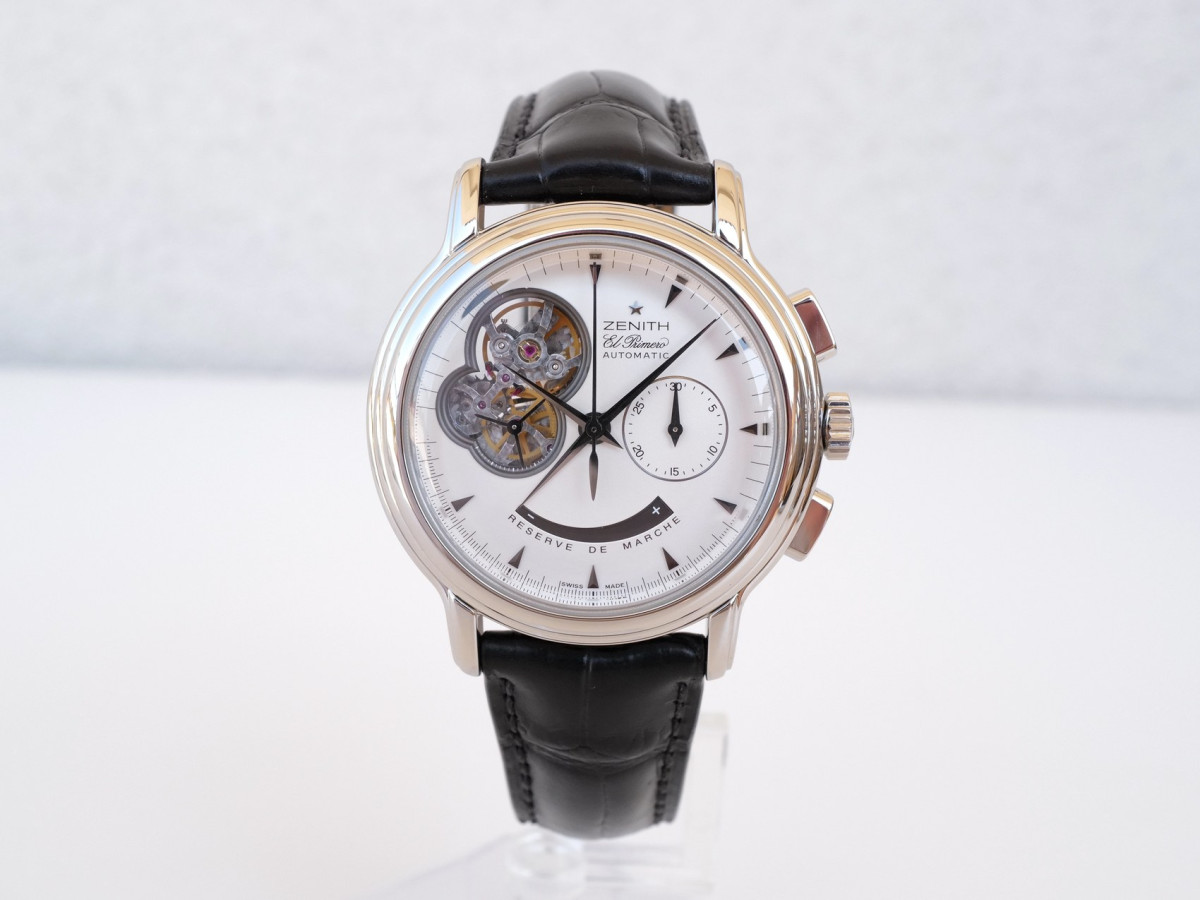 Швейцарський годинник Zenith El Primero Chronomaster 40 Open Reserve De Marche White Dial