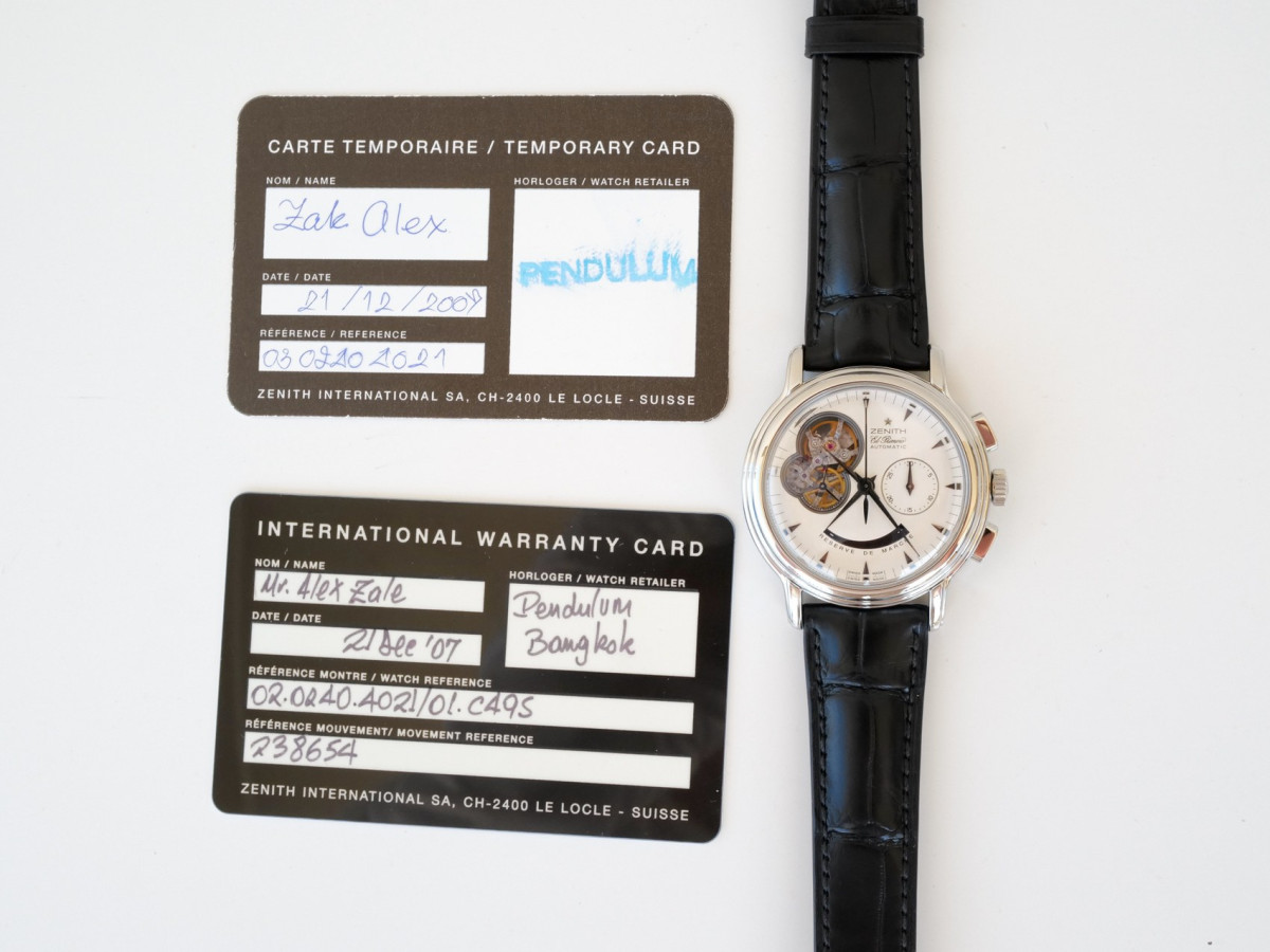 Швейцарський годинник Zenith El Primero Chronomaster 40 Open Reserve De Marche White Dial