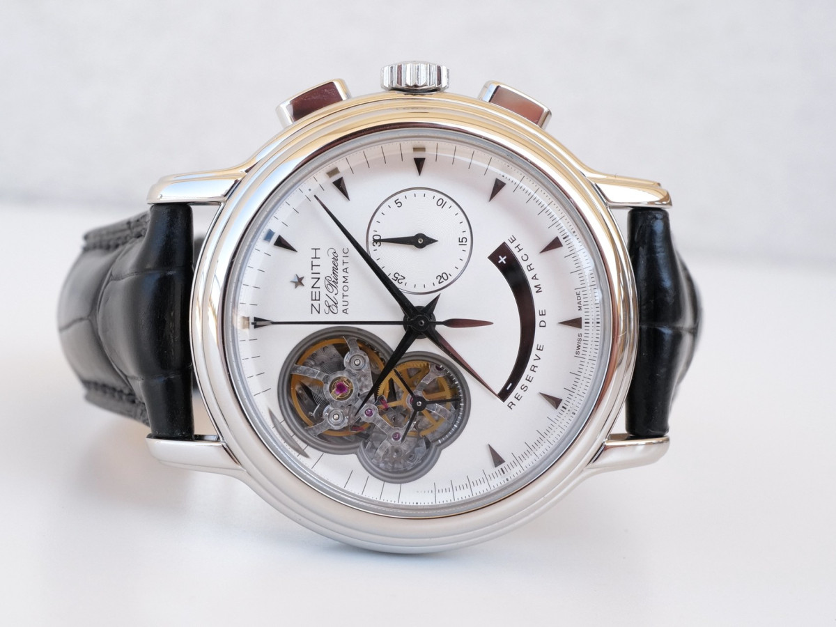 Швейцарський годинник Zenith El Primero Chronomaster 40 Open Reserve De Marche White Dial