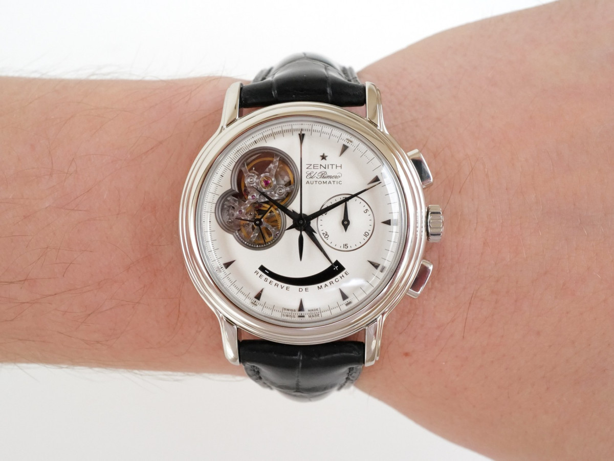 Швейцарський годинник Zenith El Primero Chronomaster 40 Open Reserve De Marche White Dial