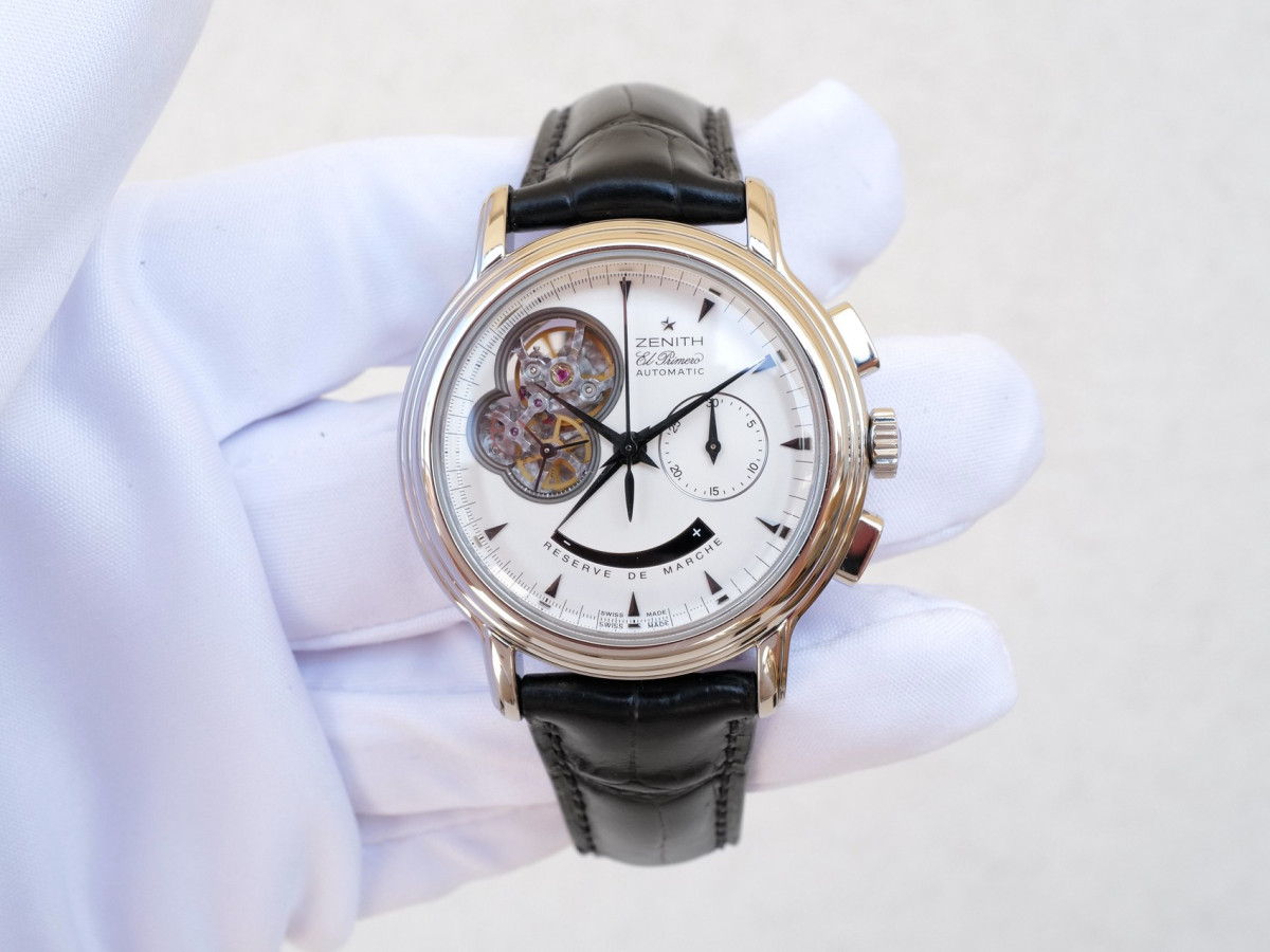 Швейцарський годинник Zenith El Primero Chronomaster 40 Open Reserve De Marche White Dial