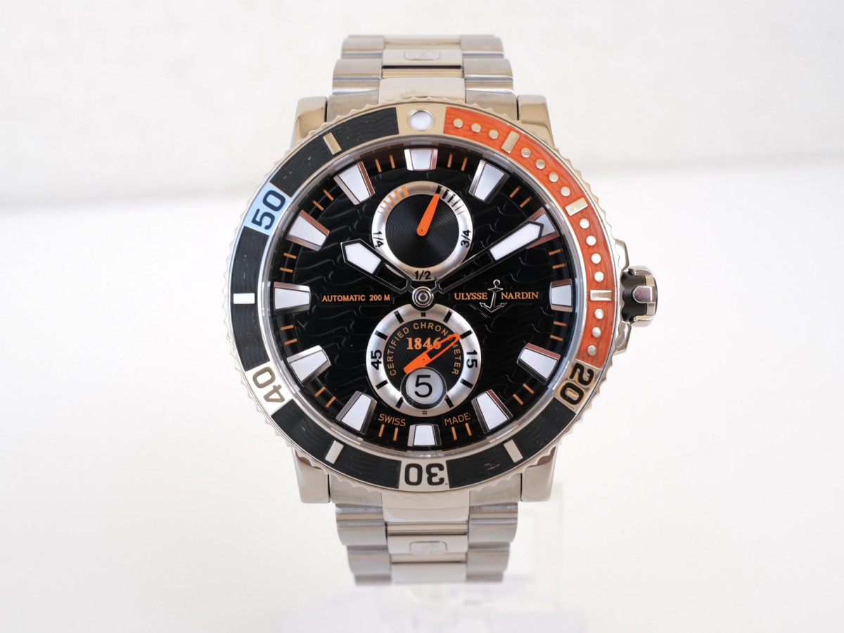 Швейцарський годинник Ulysse Nardin Maxi Marine Diver Titanium Black Dial 45