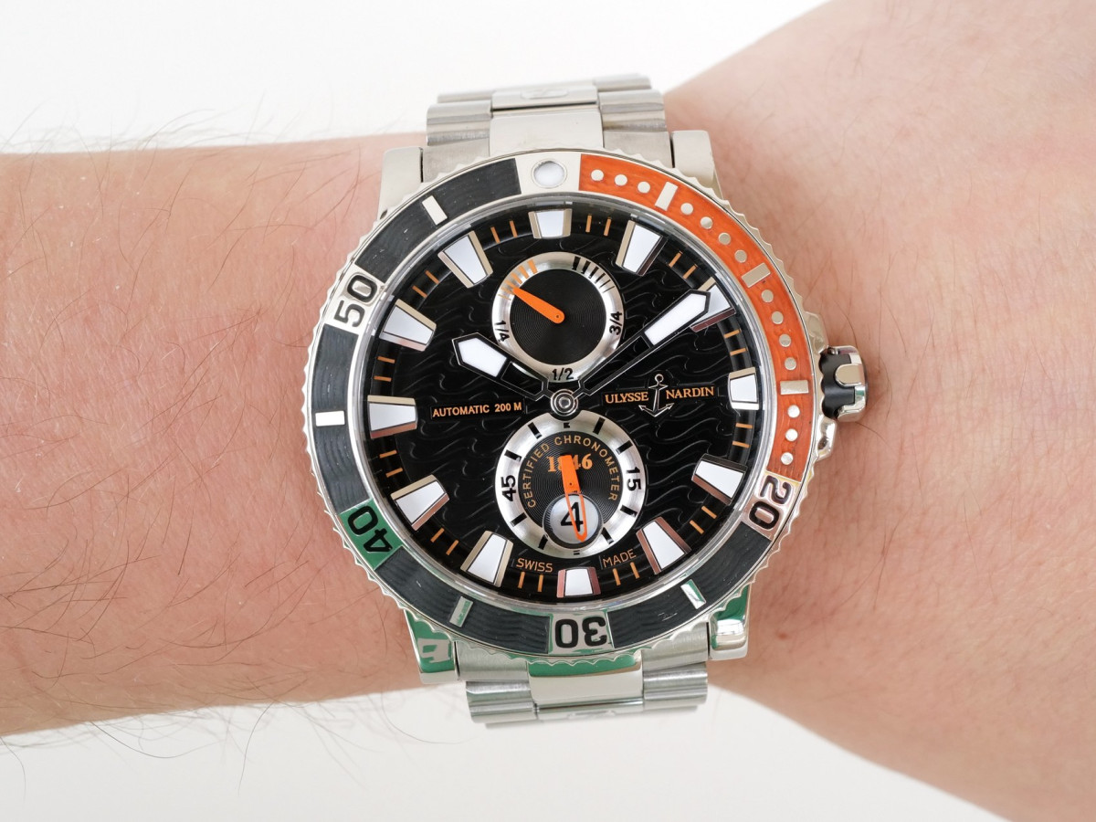 Швейцарський годинник Ulysse Nardin Maxi Marine Diver Titanium Black Dial 45