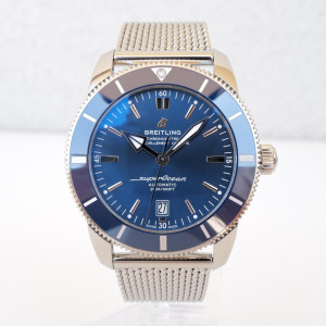Швейцарський годинник Breitling Superocean Heritage B20 Automatic 46 Blue Dial Steel Bracelet