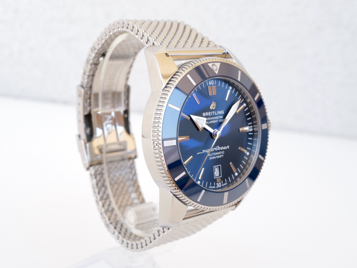 Швейцарський годинник Breitling Superocean Heritage B20 Automatic 46 Blue Dial Steel Bracelet