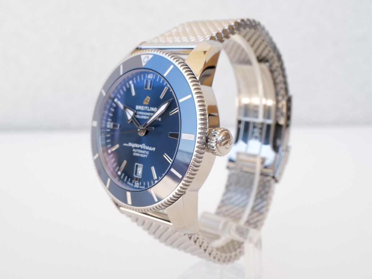 Швейцарський годинник Breitling Superocean Heritage B20 Automatic 46 Blue Dial Steel Bracelet