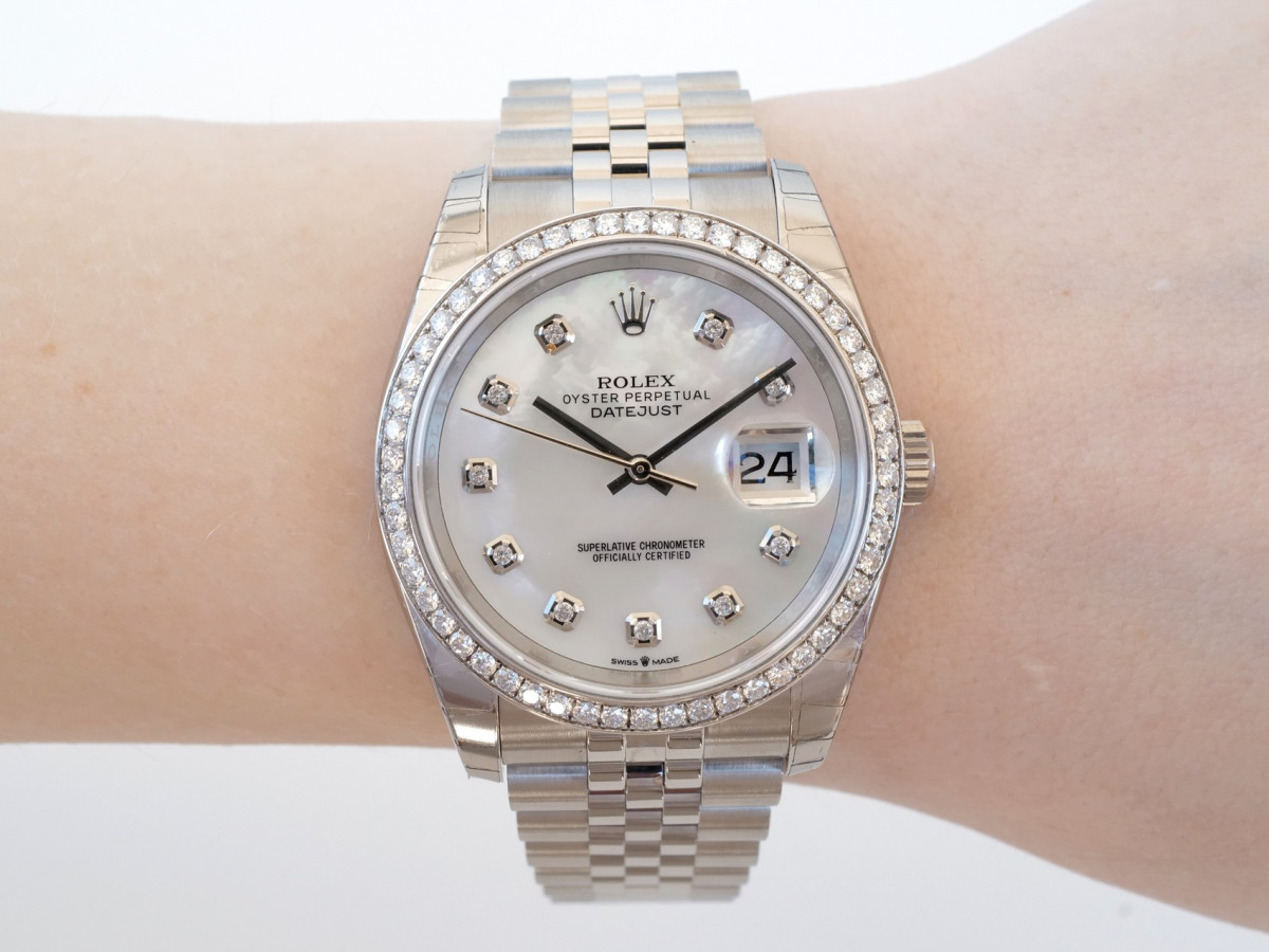 Швейцарський годинник Rolex Datejust 36 Jubilee MOP Diamond Dial Bezel