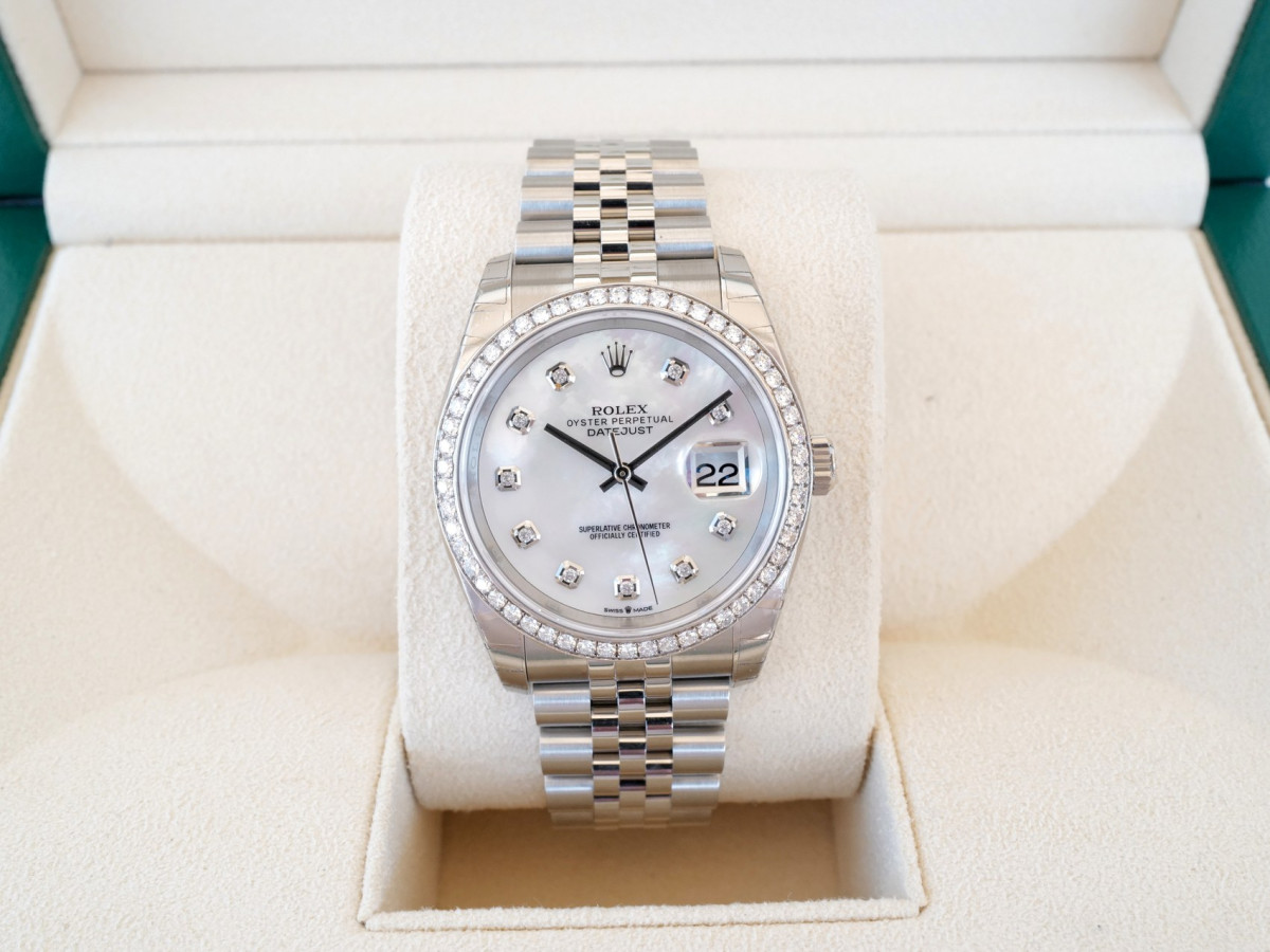 Швейцарський годинник Rolex Datejust 36 Jubilee MOP Diamond Dial Bezel
