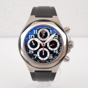 Швейцарський годинник Girard-Perregaux Laureato Evo3 Chronograph 44 Steel Black Rubber Strap