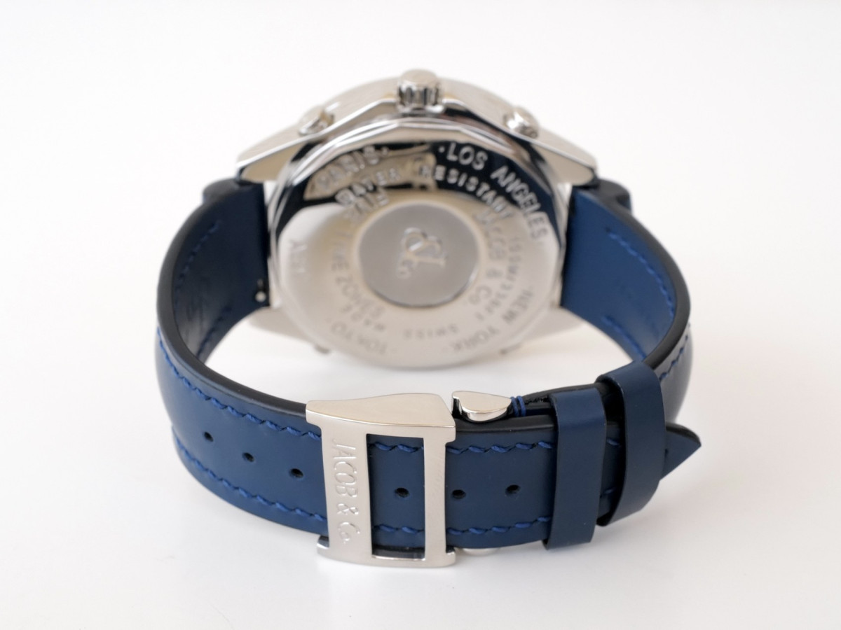 Швейцарские часы Jacob & Co. Five Time Zone 3.25ct Diamond MOP Dial 47