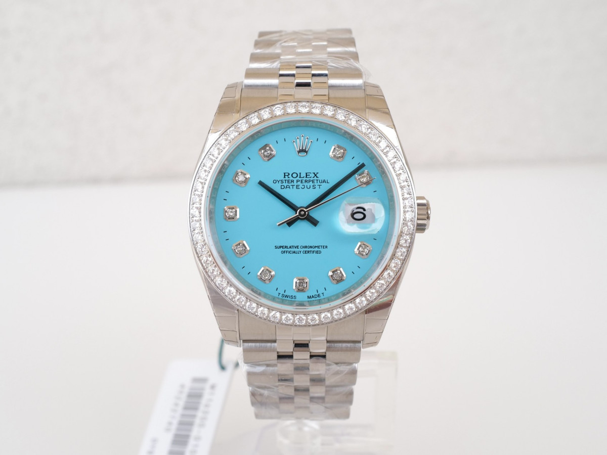 Швейцарские часы Rolex Datejust 36 Jubilee Tiffany Diamond Dial Bezel