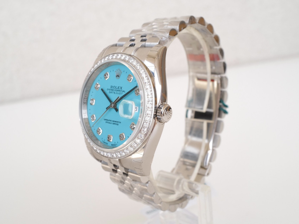 Швейцарские часы Rolex Datejust 36 Jubilee Tiffany Diamond Dial Bezel