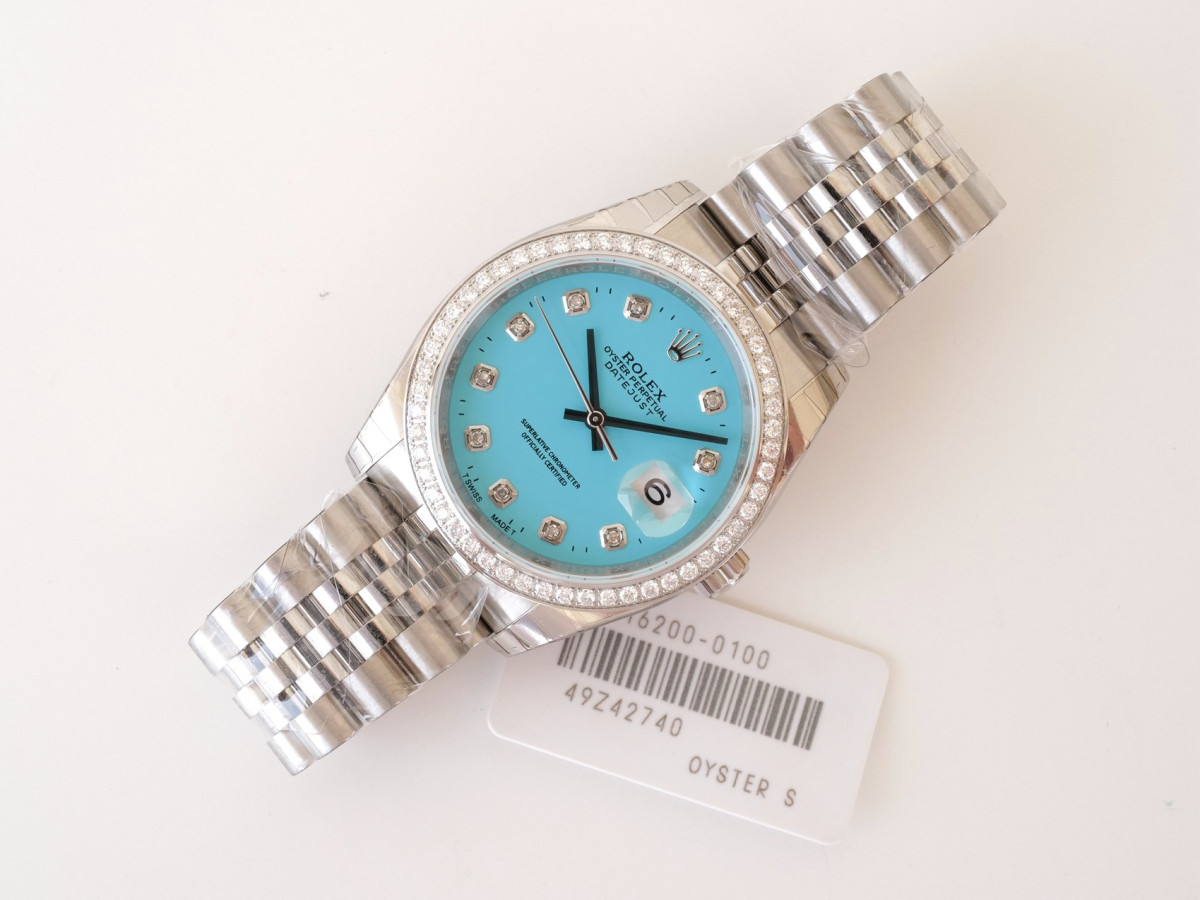 Швейцарские часы Rolex Datejust 36 Jubilee Tiffany Diamond Dial Bezel