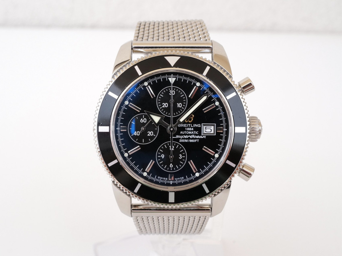 Швейцарський годинник Breitling Superocean Heritage 46 Chronograph Black Dial