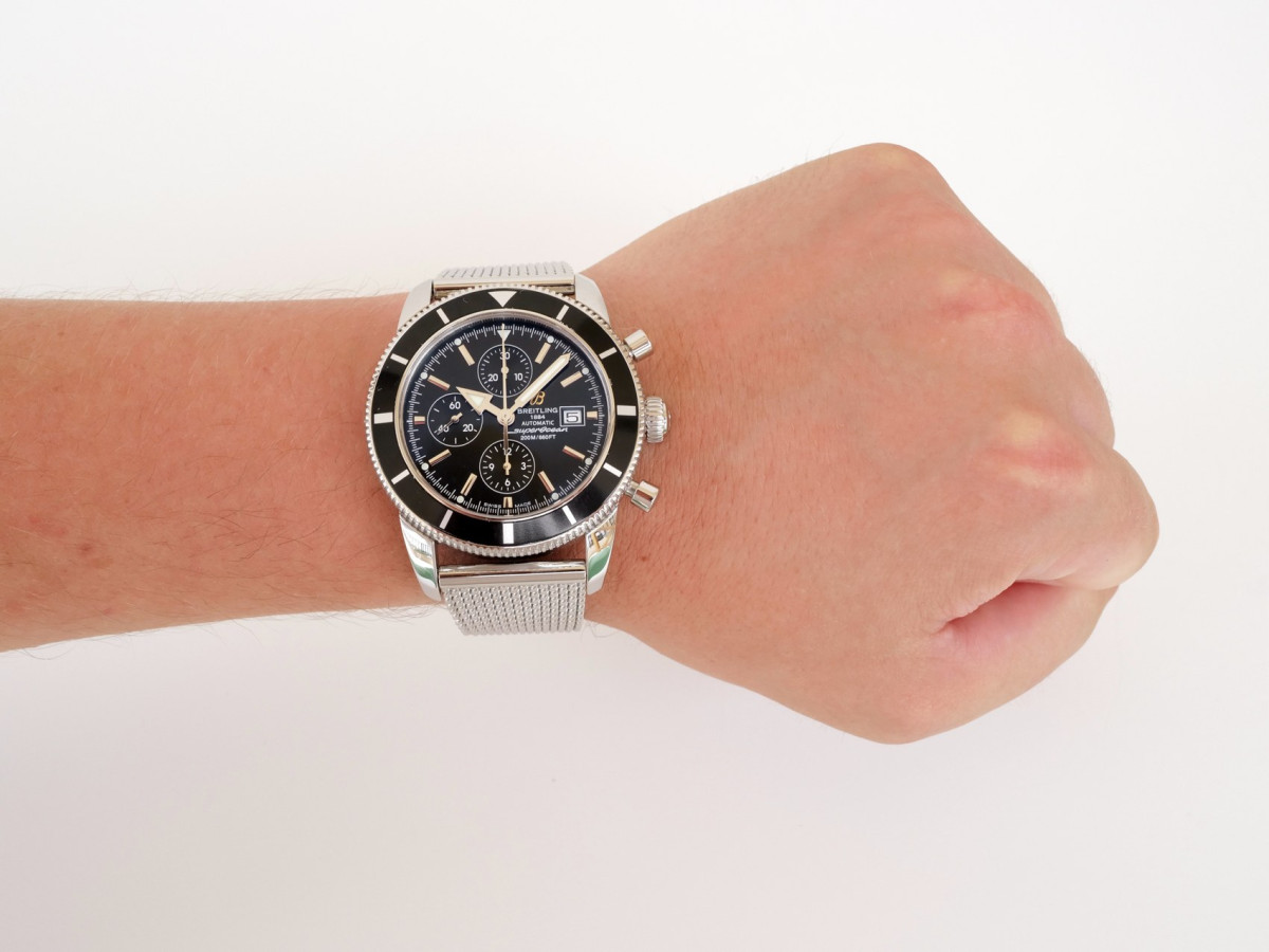 Швейцарський годинник Breitling Superocean Heritage 46 Chronograph Black Dial