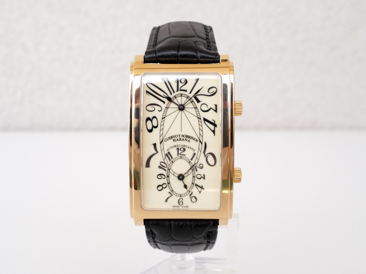 Швейцарские часы Cuervo Y Sobrinos Habana Prominente Dual Time 18K Rose Gold