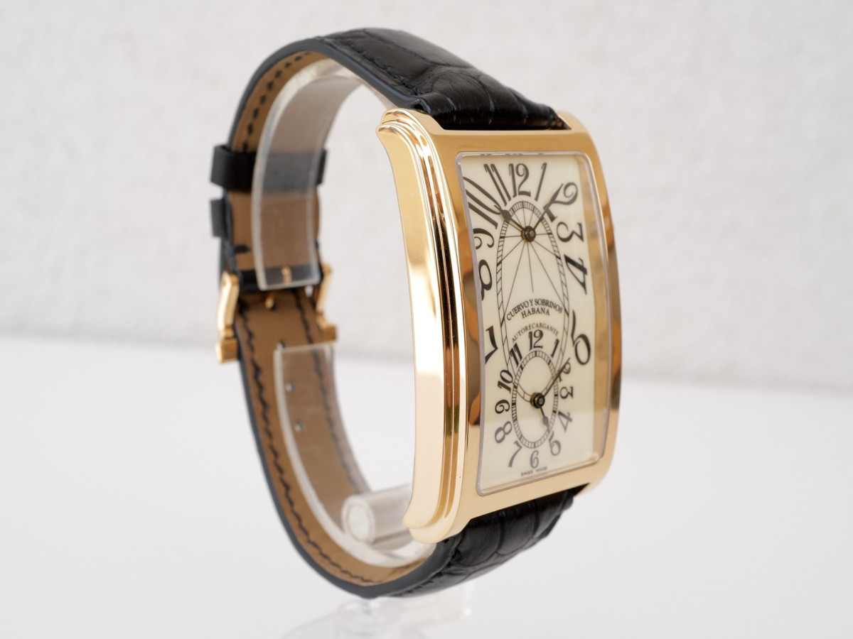 Швейцарские часы Cuervo Y Sobrinos Habana Prominente Dual Time 18K Rose Gold