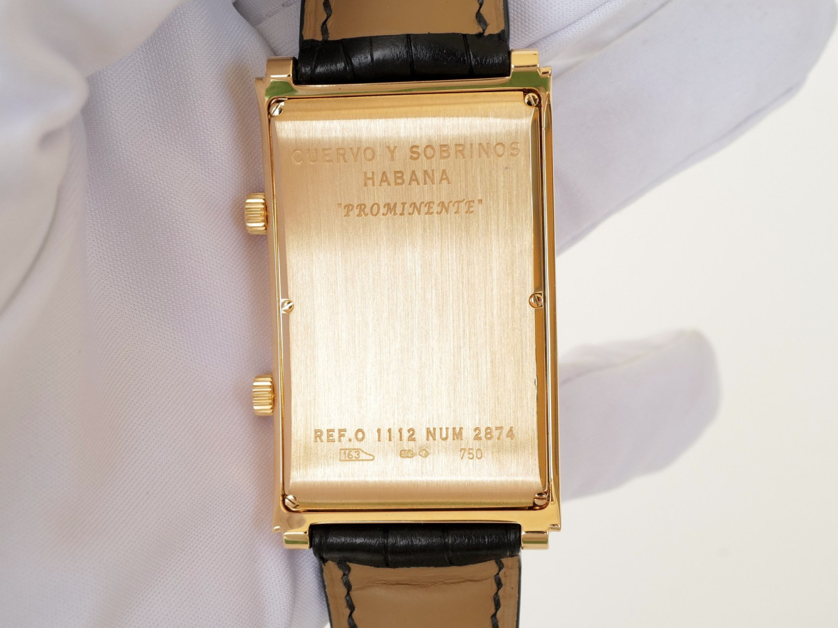 Швейцарские часы Cuervo Y Sobrinos Habana Prominente Dual Time 18K Rose Gold