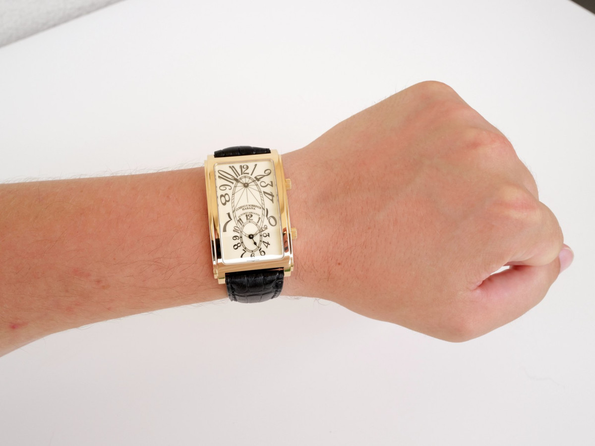 Швейцарские часы Cuervo Y Sobrinos Habana Prominente Dual Time 18K Rose Gold