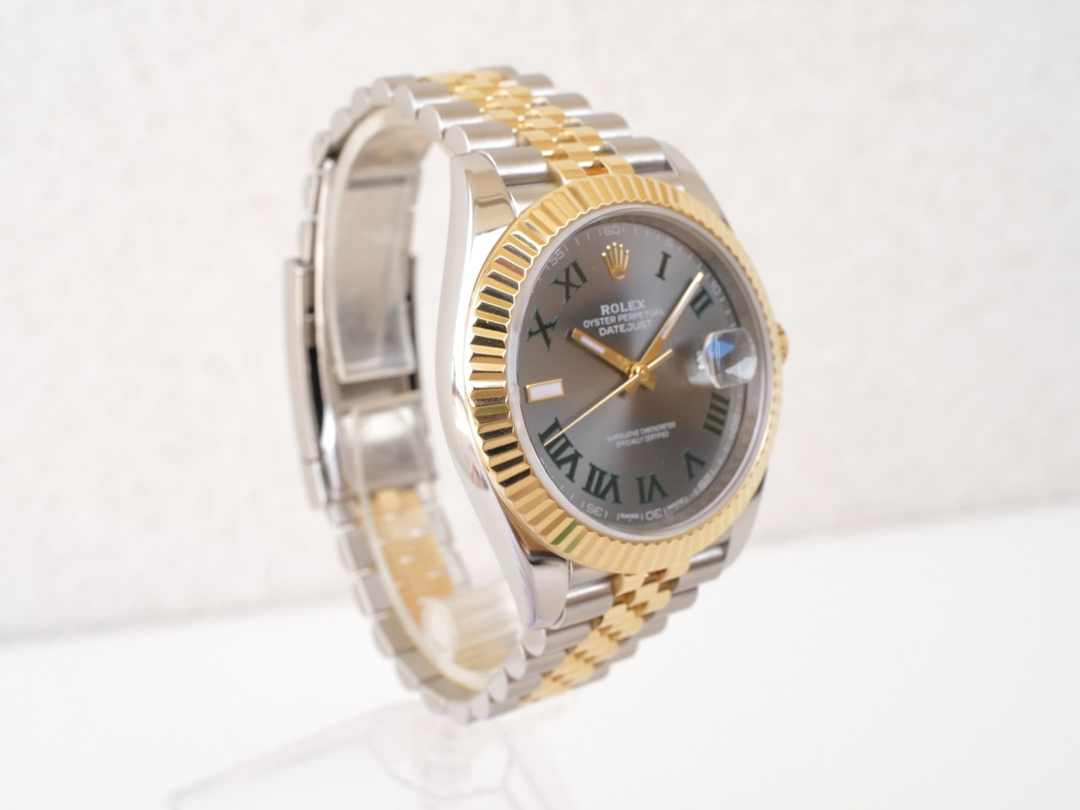 Швейцарський годинник Rolex Datejust 41 Jubilee Steel 18K Yellow Gold Wimbledon Dial