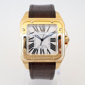 Швейцарський годинник Cartier Santos 100 XL 18K Yellow Gold
