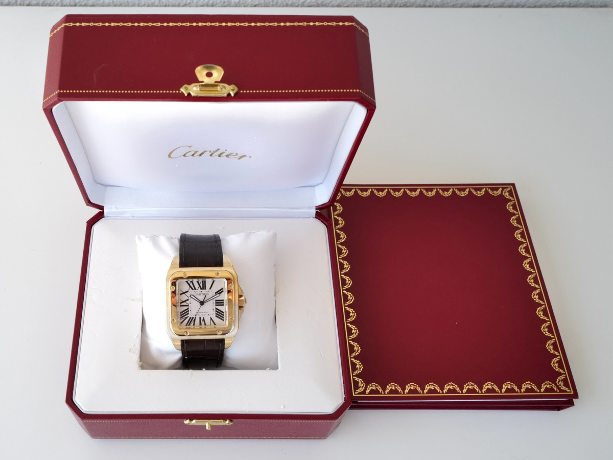 Швейцарський годинник Cartier Santos 100 XL 18K Yellow Gold