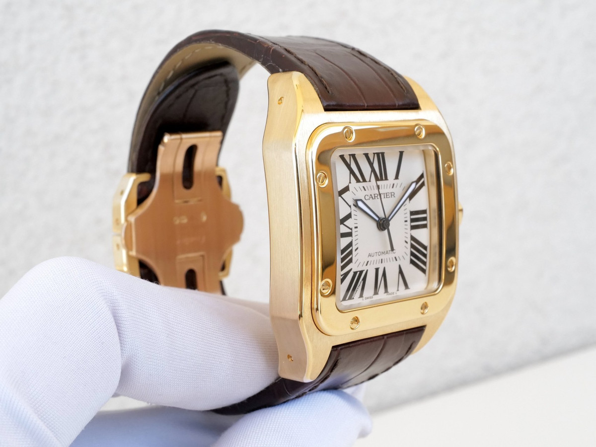 Швейцарський годинник Cartier Santos 100 XL 18K Yellow Gold