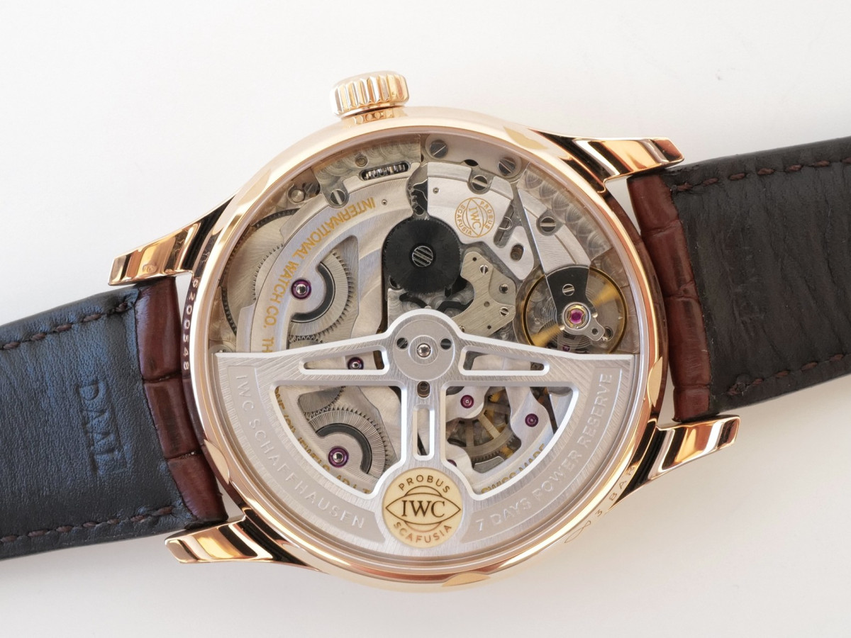 Швейцарський годинник IWC Portugieser Automatic 7 Days Power Reserve 18K Rose Gold Silver Dial 42