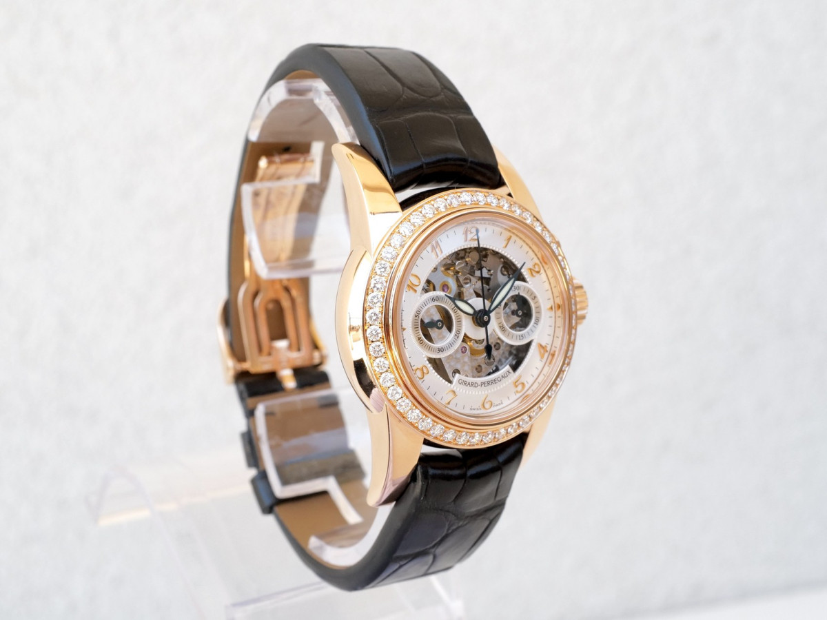 Швейцарские часы Girard-Perregaux 1966 Automatic Skeleton Chronograph 18K Rose Gold Diamonds