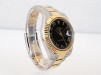 Swiss watch Rolex Datejust II Iced Out Diamonds Oyster 18K Yellow Gold Steel Black Roman Dial