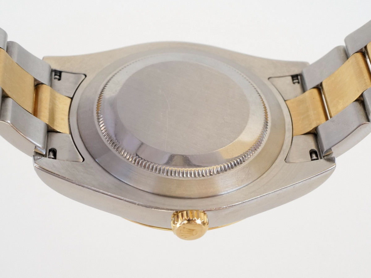 Swiss watch Rolex Datejust II Iced Out Diamonds Oyster 18K Yellow Gold Steel Black Roman Dial