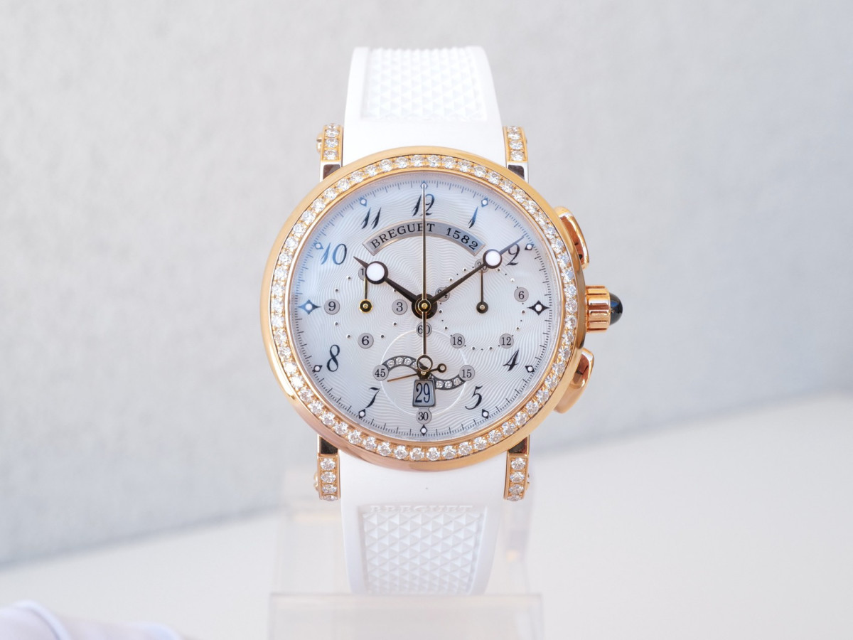 Swiss watch Breguet Marine Chronograph 18K Rose Gold MOP Dial Diamonds 35