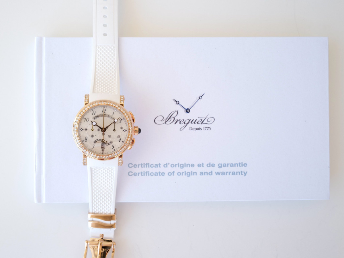 Swiss watch Breguet Marine Chronograph 18K Rose Gold MOP Dial Diamonds 35