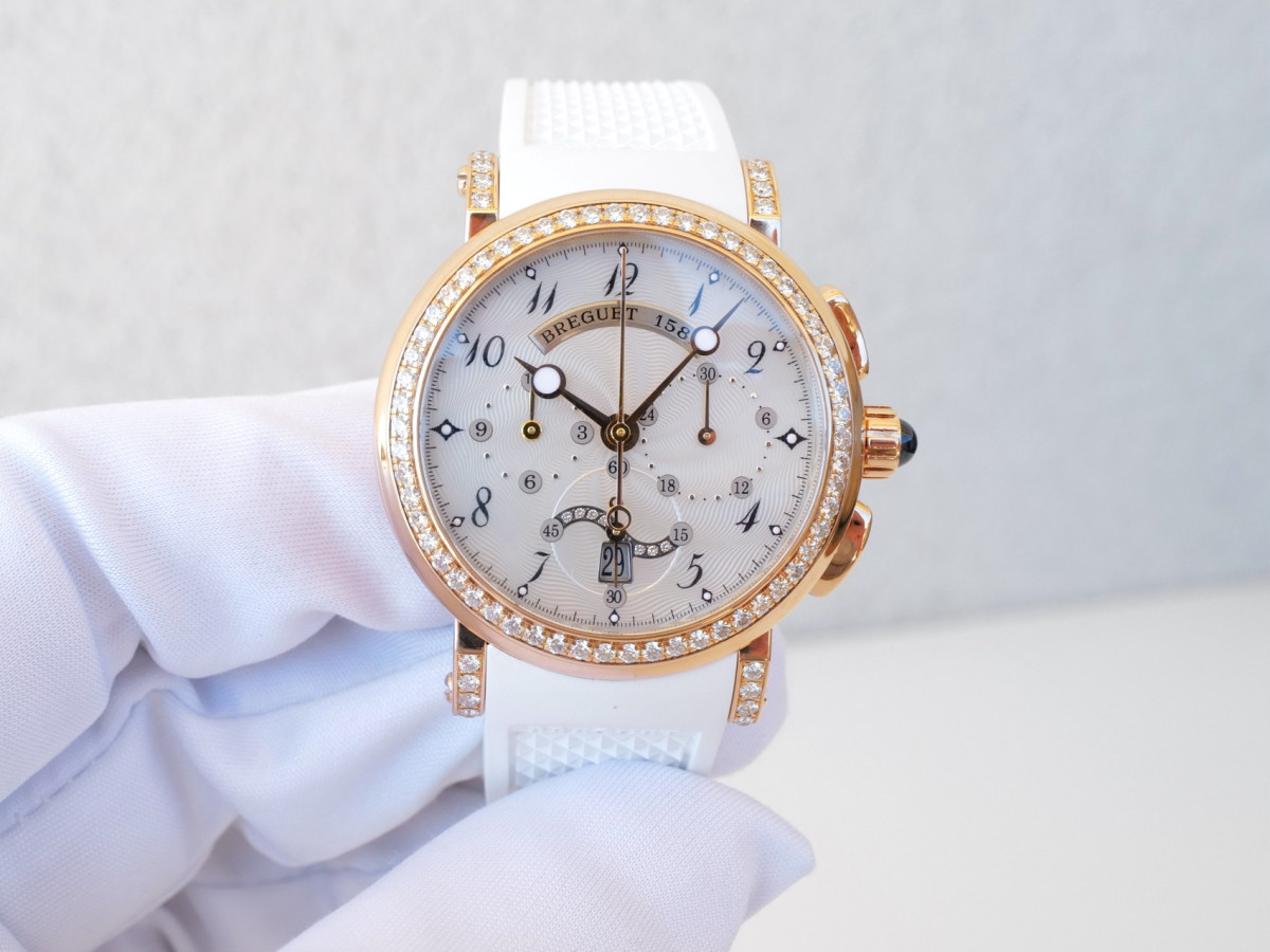 Swiss watch Breguet Marine Chronograph 18K Rose Gold MOP Dial Diamonds 35