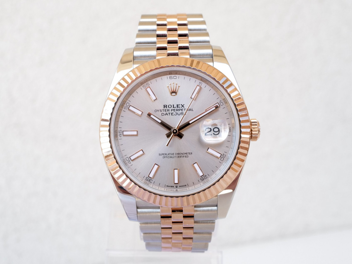 Швейцарський годинник Rolex Datejust 41 Jubilee Steel 18K Rose Gold Sundust Dial (2020)