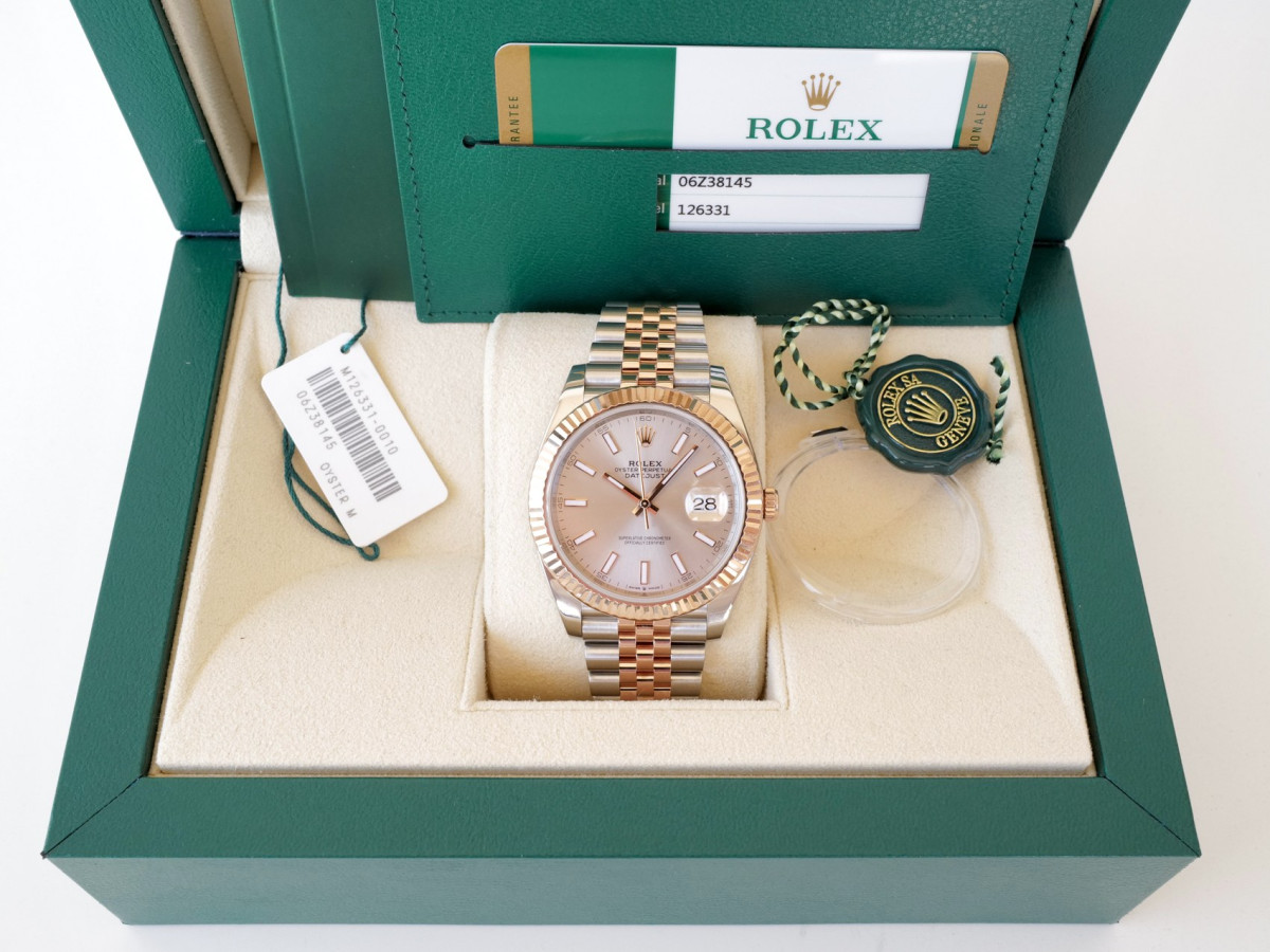 Швейцарський годинник Rolex Datejust 41 Jubilee Steel 18K Rose Gold Sundust Dial (2020)