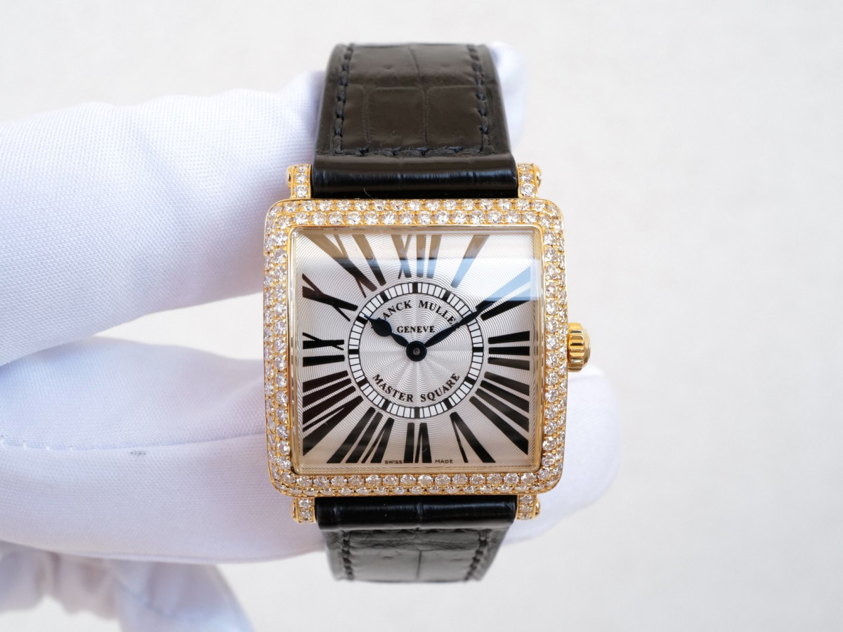 Швейцарський годинник Franck Muller Master Square 18K Rose Gold Diamonds