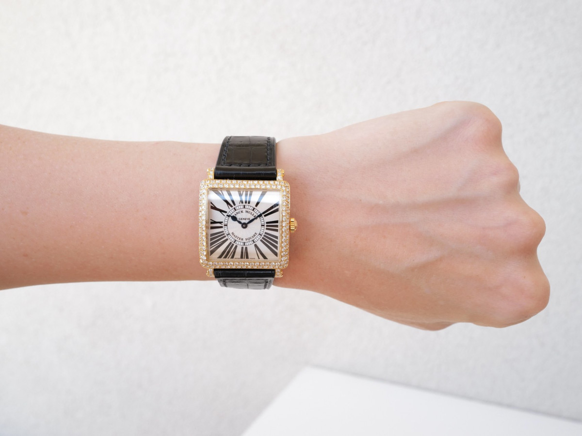Швейцарський годинник Franck Muller Master Square 18K Rose Gold Diamonds