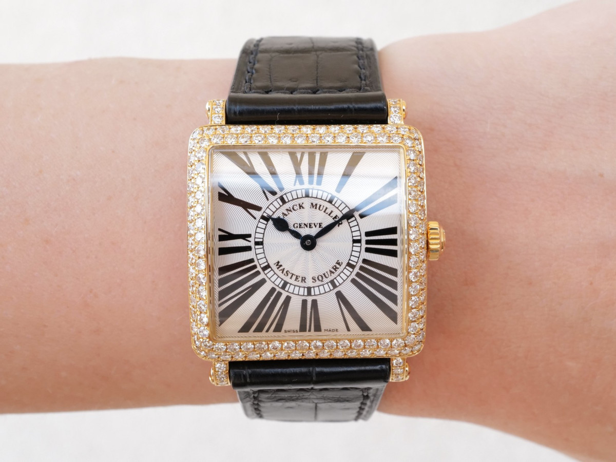 Швейцарський годинник Franck Muller Master Square 18K Rose Gold Diamonds