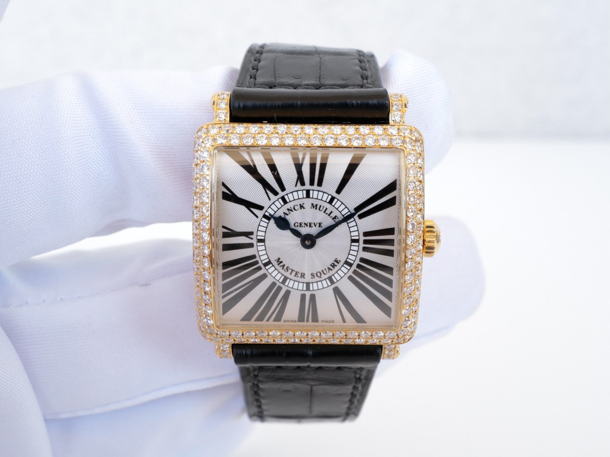 Швейцарський годинник Franck Muller Master Square 18K Rose Gold Diamonds