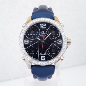 Швейцарський годинник Jacob & Co Five Time Zone Diamonds 2ct Black Starry Night Dial 40
