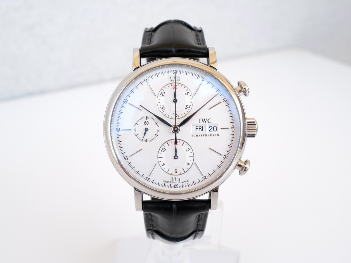 Швейцарские часы IWC Portofino Chronograph Silver Dial 42