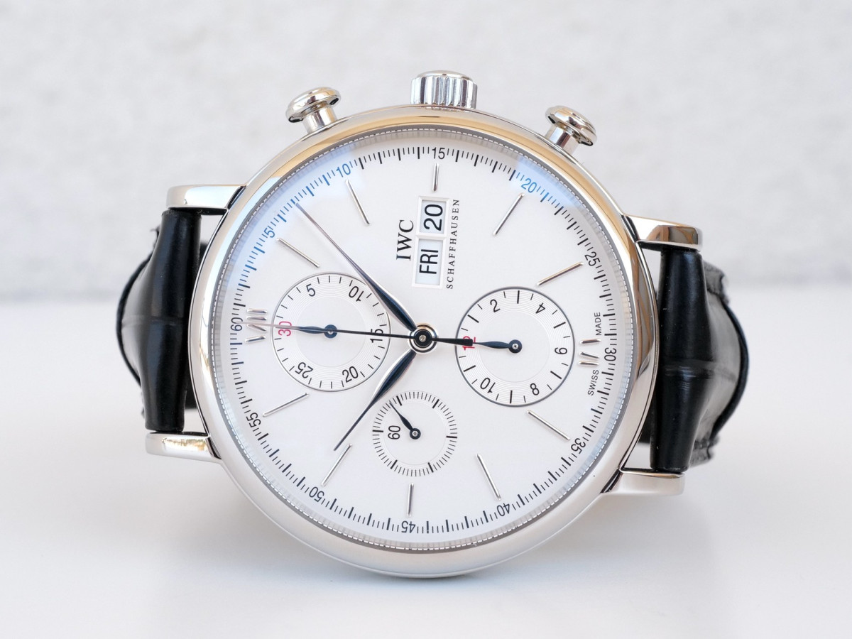 Швейцарские часы IWC Portofino Chronograph Silver Dial 42