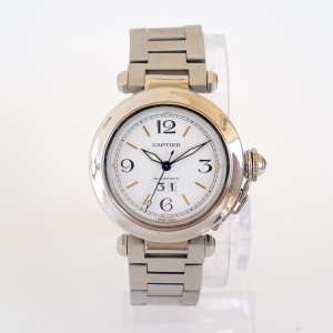 Швейцарський годинник Cartier Pasha C Big Date Midsize White Dial Automatic 35