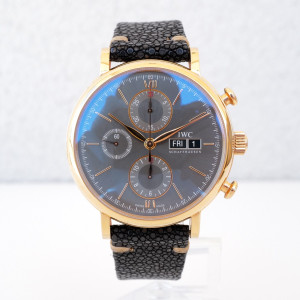 Швейцарський годинник IWC Portofino Chronograph 18K Rose Gold Grey Dial 42