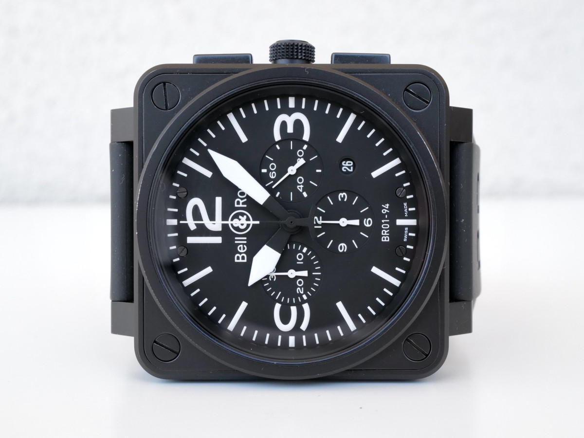 Швейцарський годинник Bell & Ross Carbon Chronograph BR 01-94