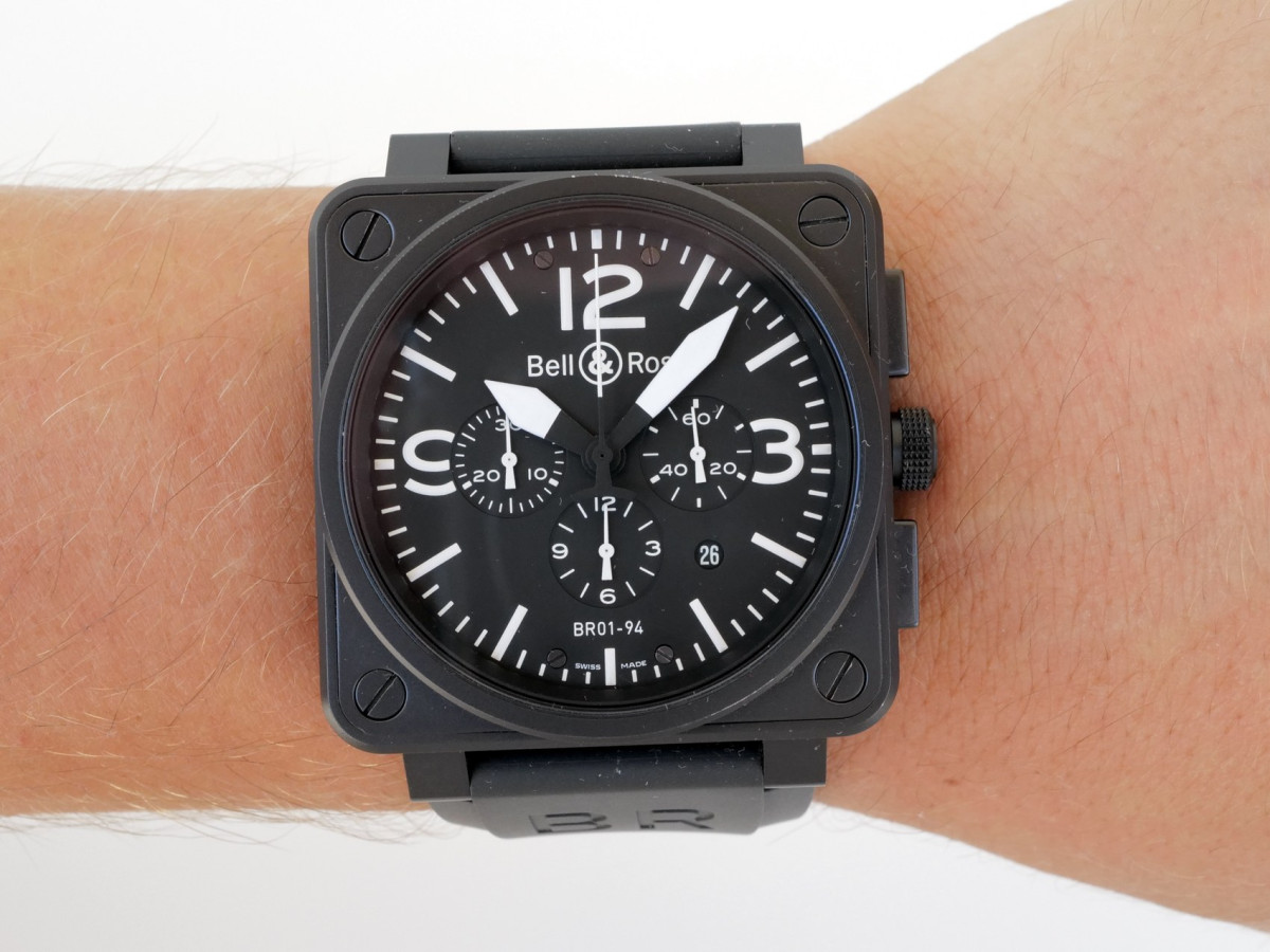 Швейцарський годинник Bell & Ross Carbon Chronograph BR 01-94
