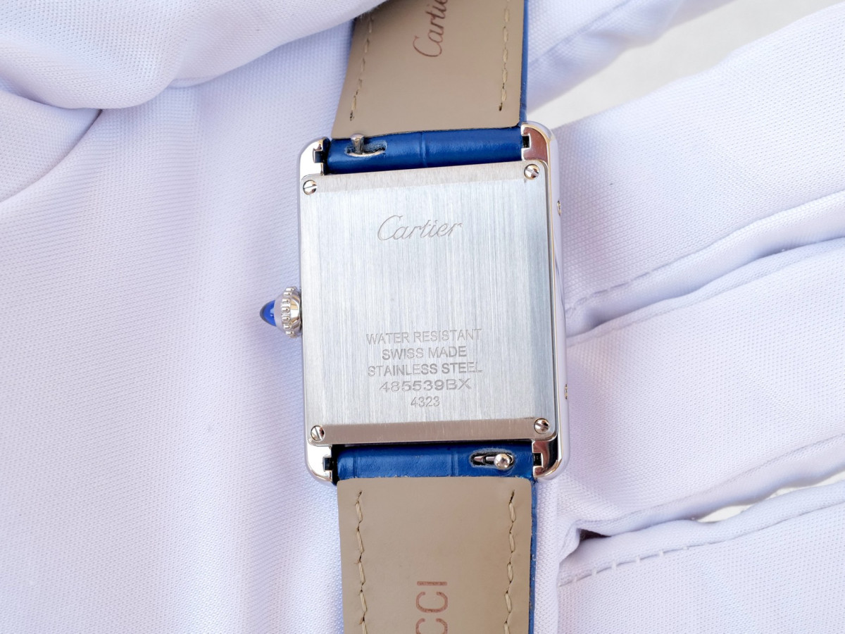 Швейцарський годинник Cartier Tank Must Large Steel Diamonds Quartz