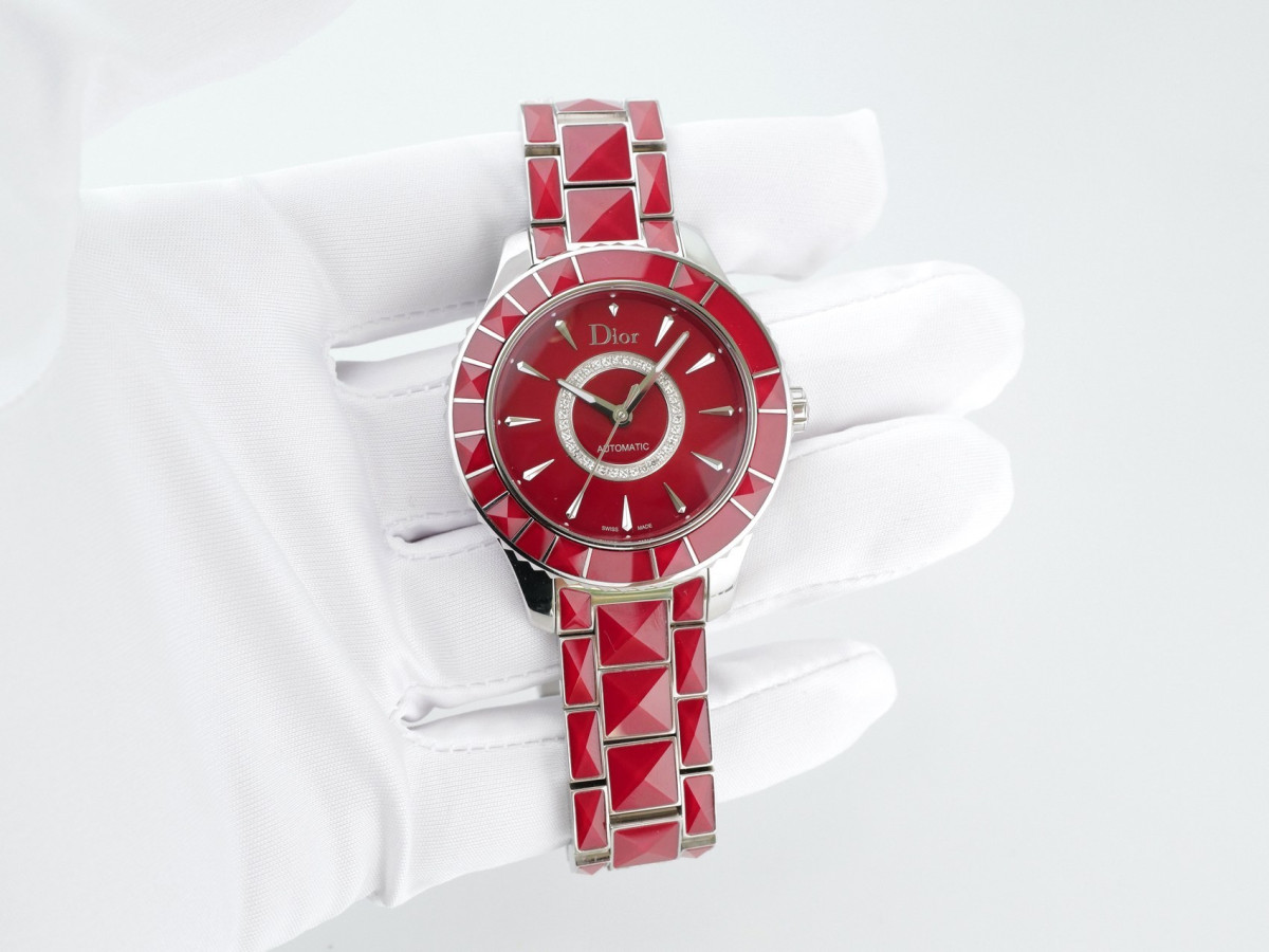 Швейцарские часы Dior Christal Automatic Diamonds Red Sapphire 38